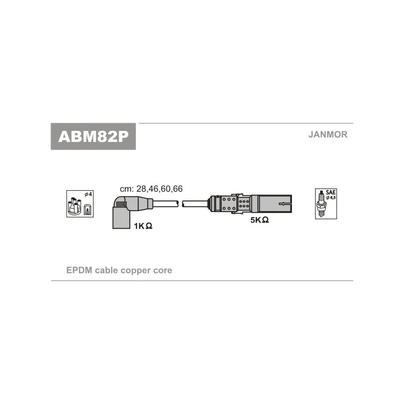 Kit de câbles d'allumage JANMOR ABM82P
