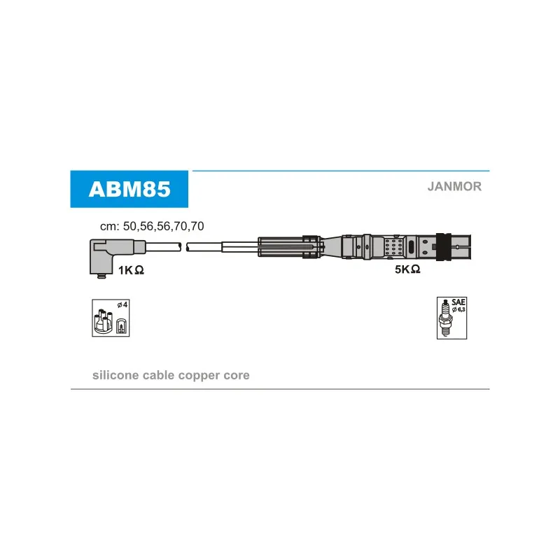 Kit de câbles d'allumage JANMOR ABM85