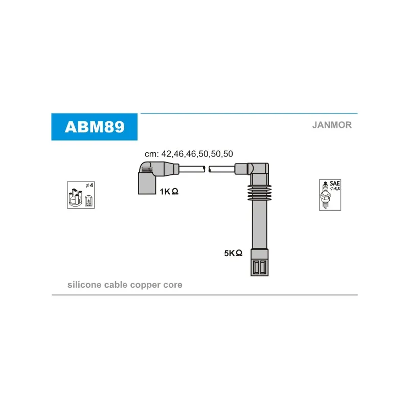 Kit de câbles d'allumage JANMOR ABM89
