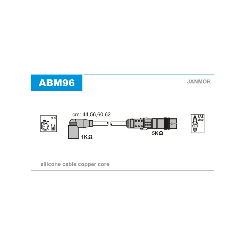 Kit de câbles d'allumage JANMOR ABM96