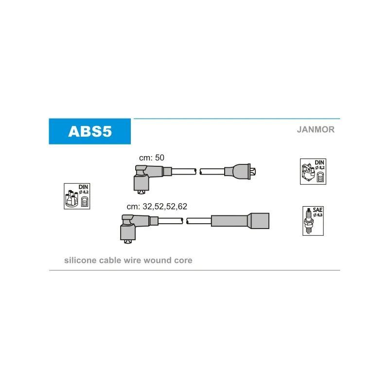Kit de câbles d'allumage JANMOR ABS5