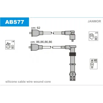 Kit de câbles d'allumage JANMOR ABS77