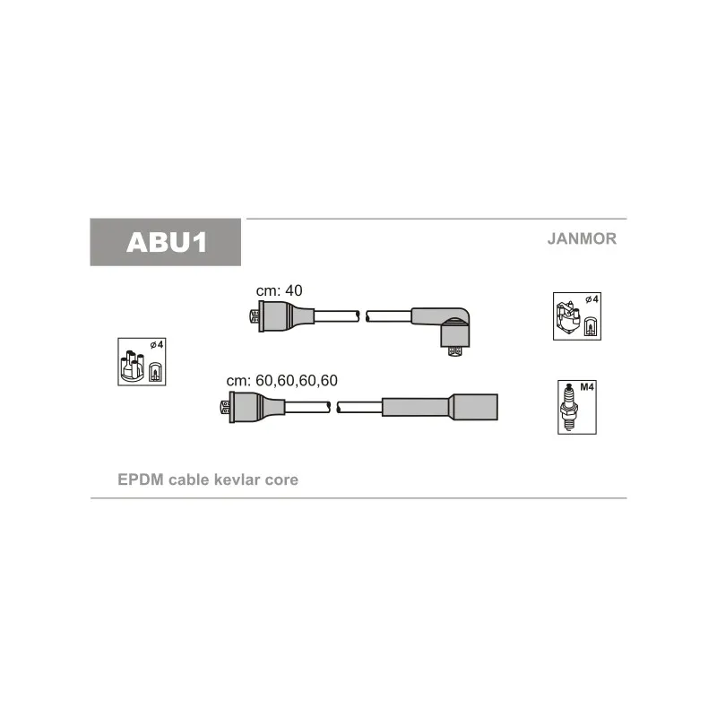 Kit de câbles d'allumage JANMOR ABU1