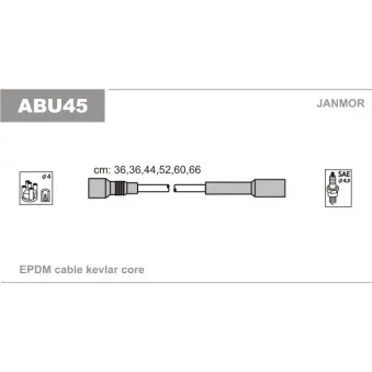 Kit de câbles d'allumage JANMOR ABU45