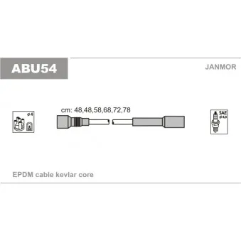 Kit de câbles d'allumage JANMOR ABU54