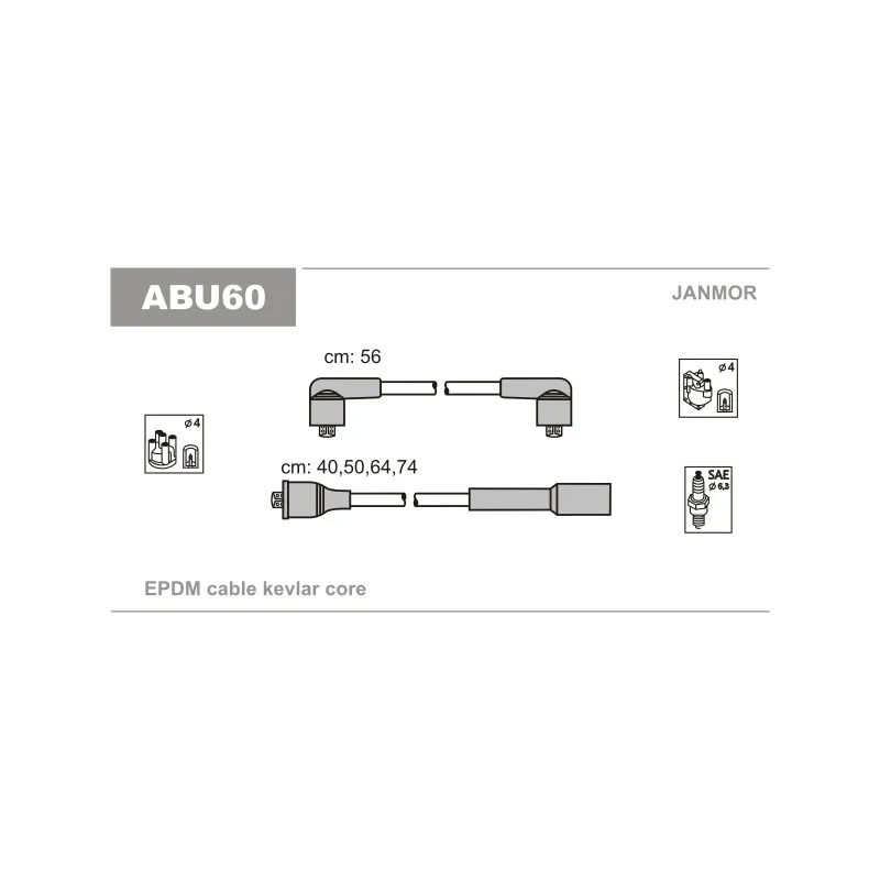 Kit de câbles d'allumage JANMOR ABU60