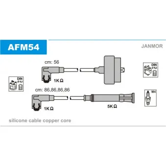 Kit de câbles d'allumage JANMOR AFM54