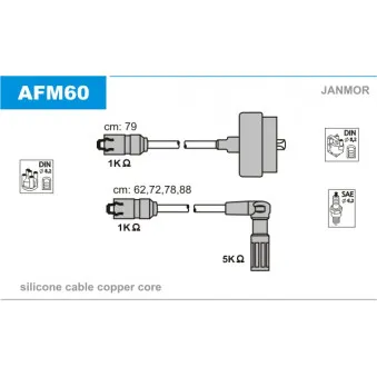 Kit de câbles d'allumage JANMOR AFM60