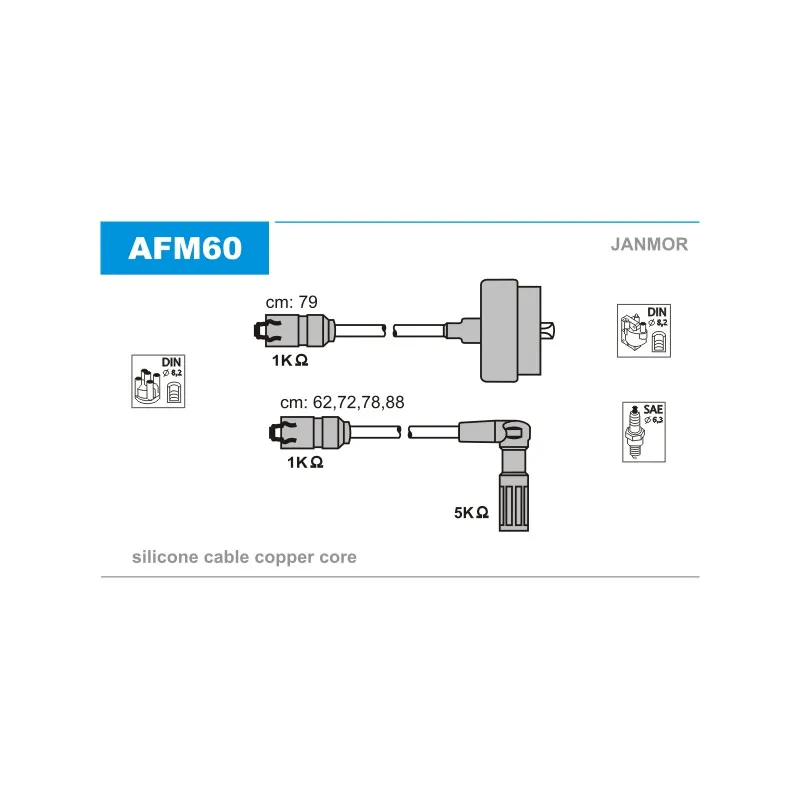 Kit de câbles d'allumage JANMOR AFM60