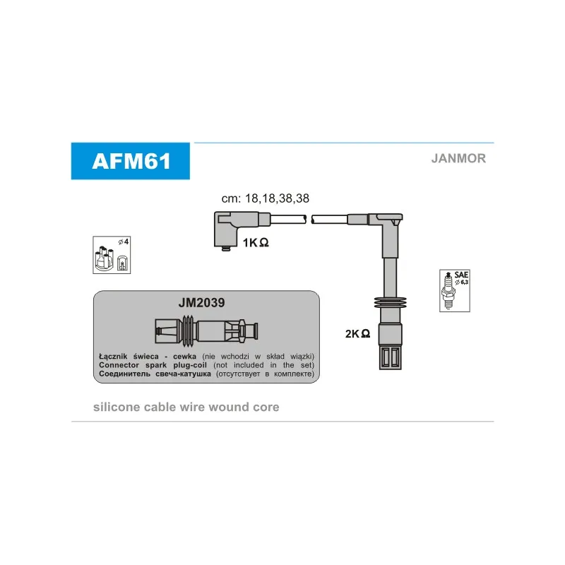 Kit de câbles d'allumage JANMOR AFM61
