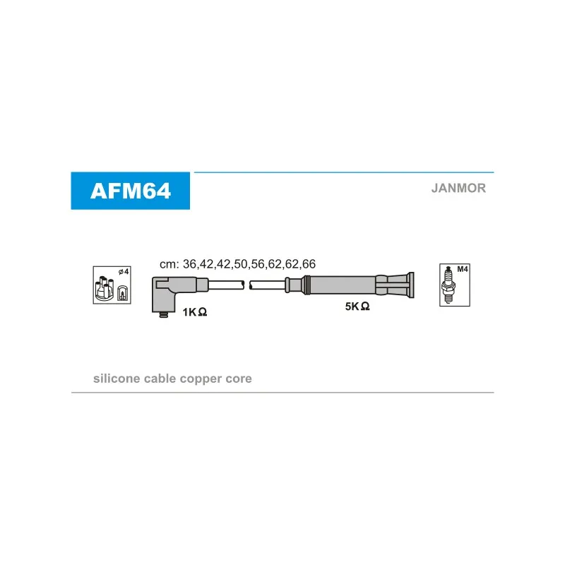 Kit de câbles d'allumage JANMOR AFM64