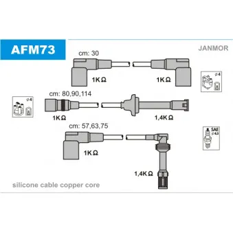 Kit de câbles d'allumage JANMOR AFM73