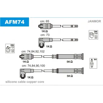 Kit de câbles d'allumage JANMOR AFM74