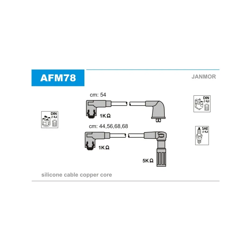 Kit de câbles d'allumage JANMOR AFM78