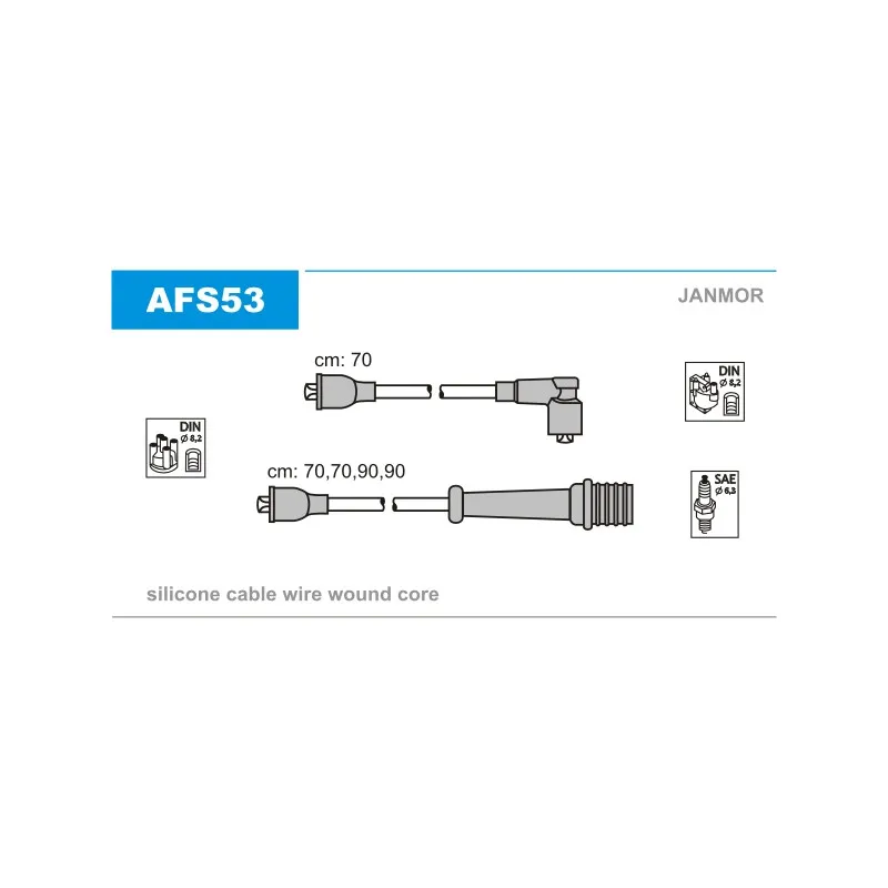 Kit de câbles d'allumage JANMOR AFS53
