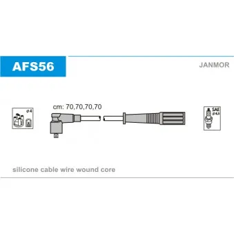 Kit de câbles d'allumage JANMOR AFS56