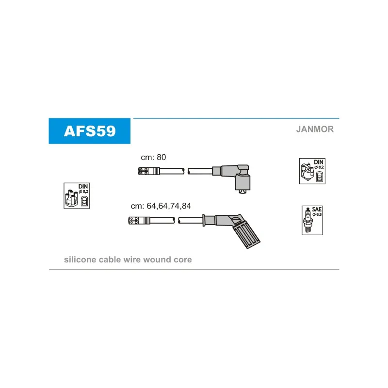 Kit de câbles d'allumage JANMOR AFS59