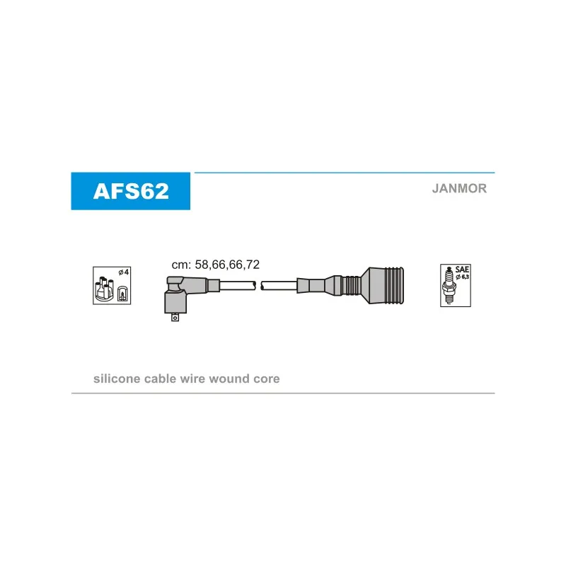 Kit de câbles d'allumage JANMOR AFS62