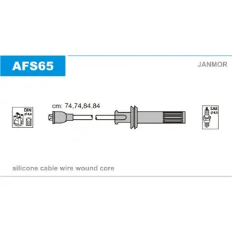 Kit de câbles d'allumage JANMOR AFS65