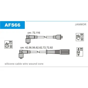Kit de câbles d'allumage JANMOR AFS66