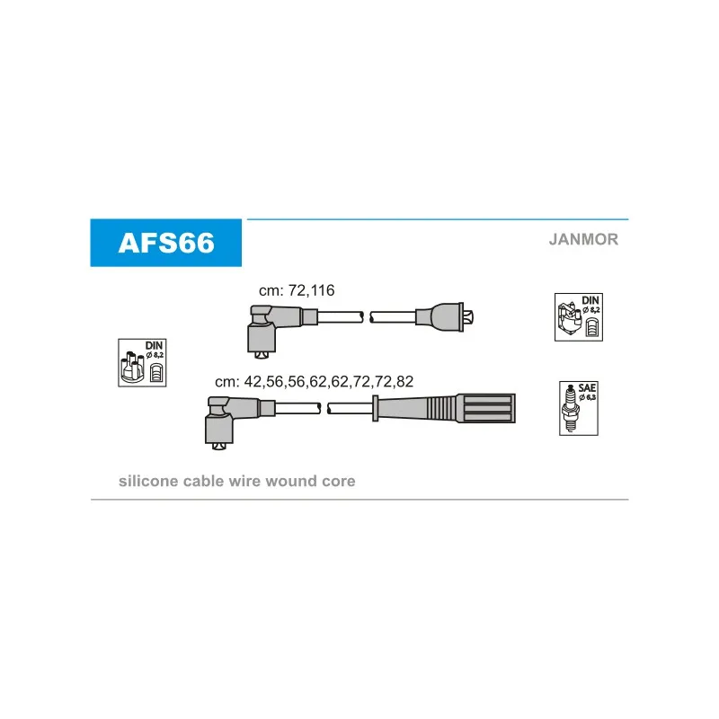 Kit de câbles d'allumage JANMOR AFS66