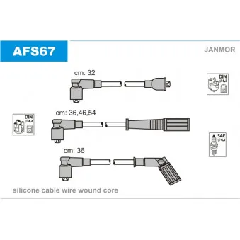 Kit de câbles d'allumage JANMOR AFS67