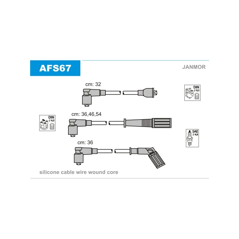 Kit de câbles d'allumage JANMOR AFS67
