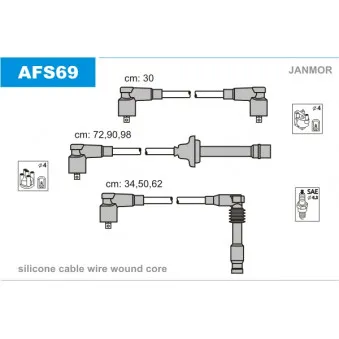 Kit de câbles d'allumage JANMOR AFS69