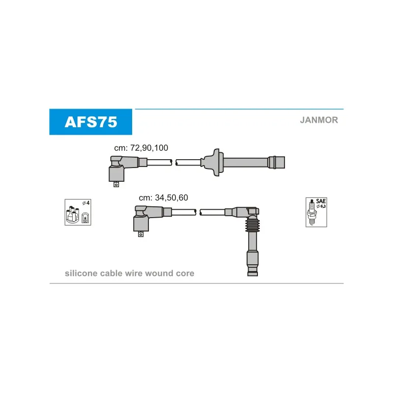 Kit de câbles d'allumage JANMOR AFS75