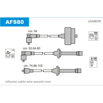 Kit de câbles d'allumage JANMOR AFS80