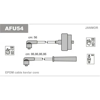 Kit de câbles d'allumage JANMOR AFU54