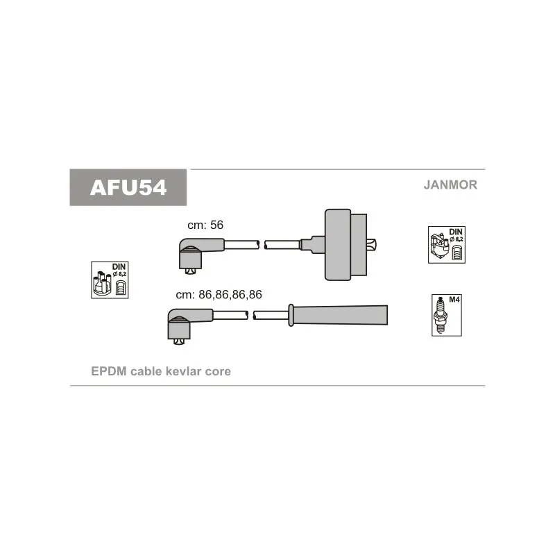 Kit de câbles d'allumage JANMOR AFU54