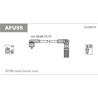 Kit de câbles d'allumage JANMOR AFU55