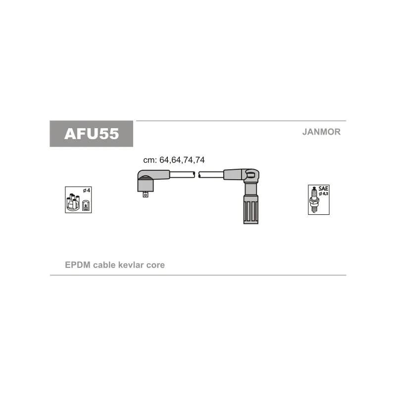 Kit de câbles d'allumage JANMOR AFU55