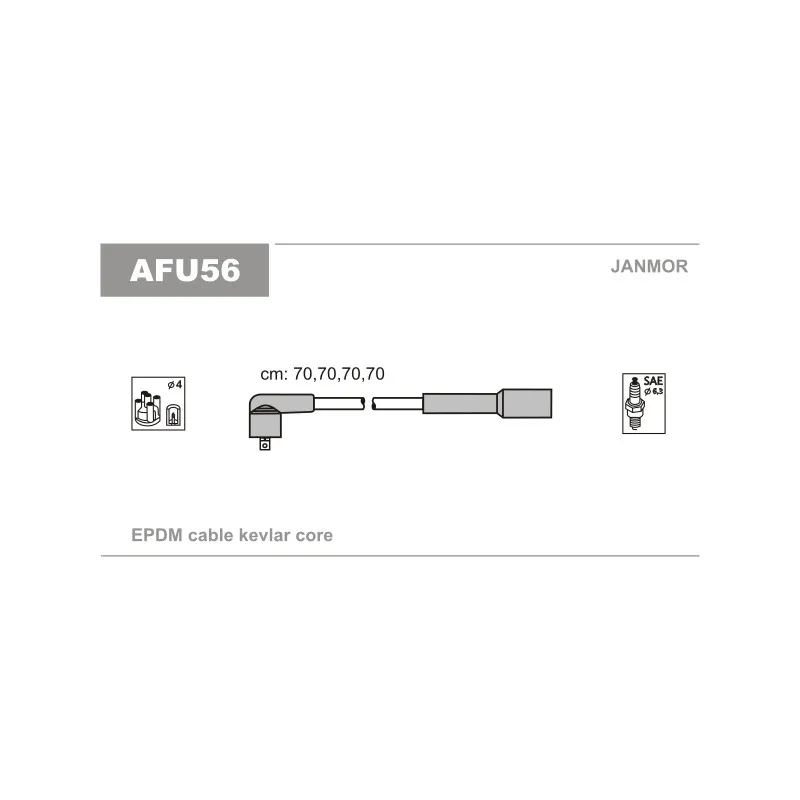 Kit de câbles d'allumage JANMOR AFU56
