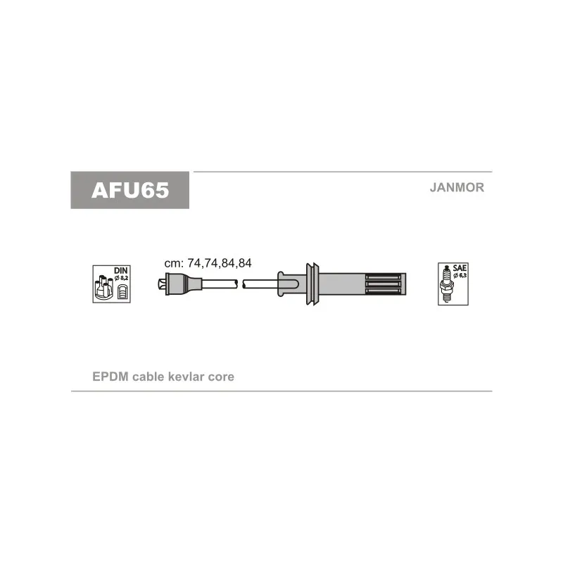Kit de câbles d'allumage JANMOR AFU65