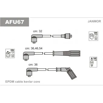 Kit de câbles d'allumage JANMOR AFU67