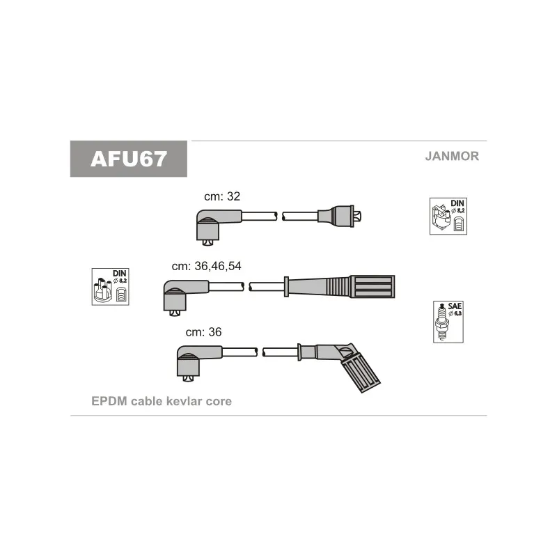Kit de câbles d'allumage JANMOR AFU67
