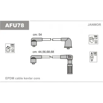 Kit de câbles d'allumage JANMOR AFU78
