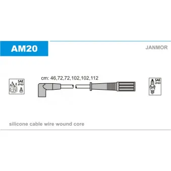 Kit de câbles d'allumage JANMOR AM20