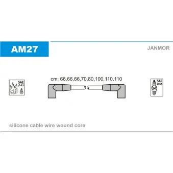 Kit de câbles d'allumage JANMOR AM27
