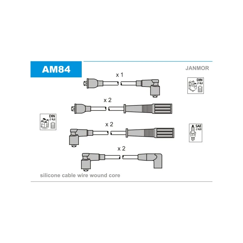 Kit de câbles d'allumage JANMOR AM84