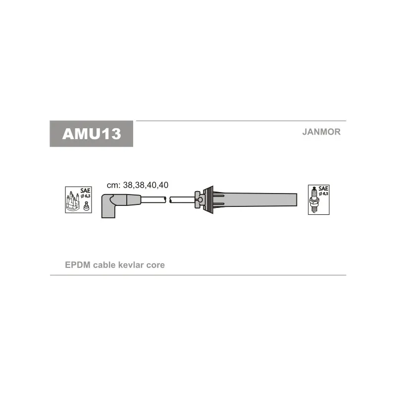 Kit de câbles d'allumage JANMOR AMU13