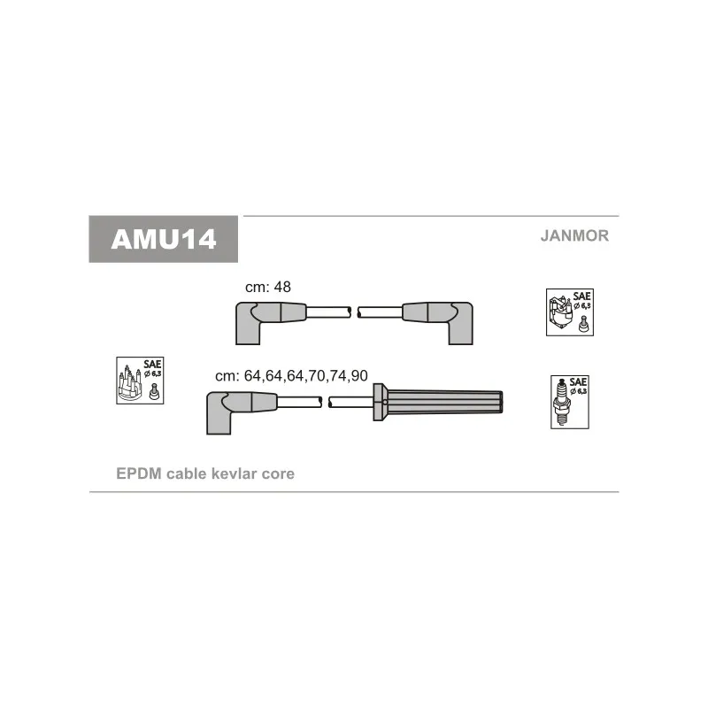 Kit de câbles d'allumage JANMOR AMU14