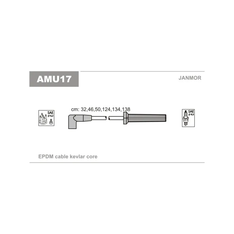 Kit de câbles d'allumage JANMOR AMU17