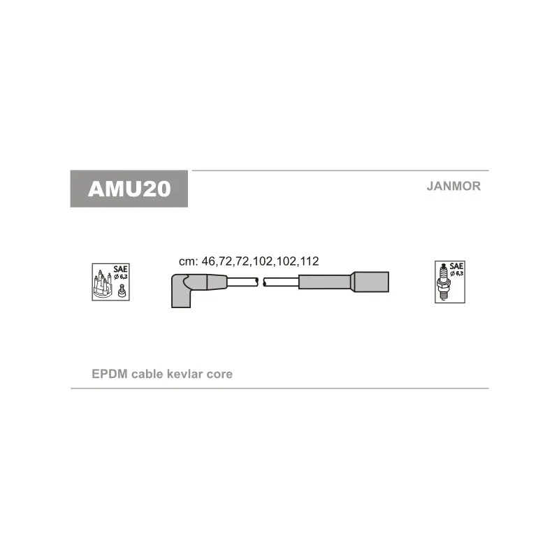 Kit de câbles d'allumage JANMOR AMU20