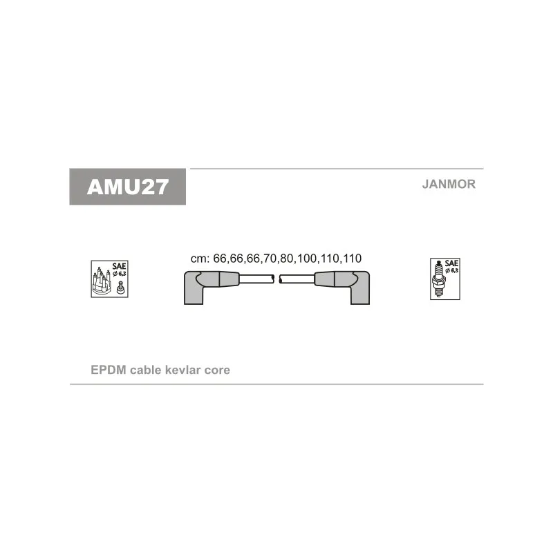 Kit de câbles d'allumage JANMOR AMU27