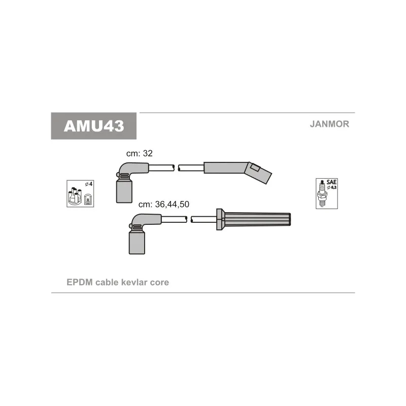 Kit de câbles d'allumage JANMOR AMU43