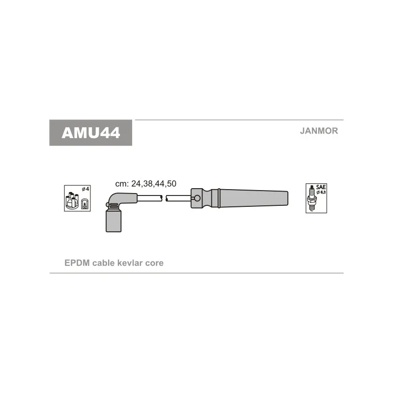Kit de câbles d'allumage JANMOR AMU44