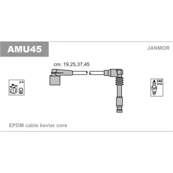 Kit de câbles d'allumage JANMOR AMU45